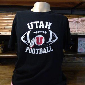 U Athletics Apparel Ladies Tee Black White Utah Football Women’s Large